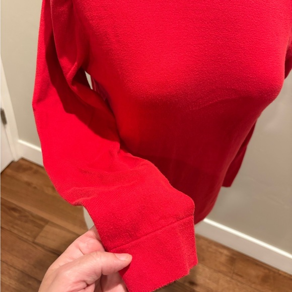 J. Crew Vibrant Red Knit Sweater Top Great Quality Warm Lightweight - Picture 5 of 7